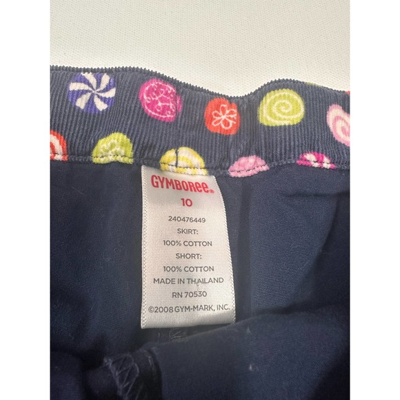 Girls Gymboree Navy Candy Print Skort with built in shorts Size 10 - Picture 3 of 9